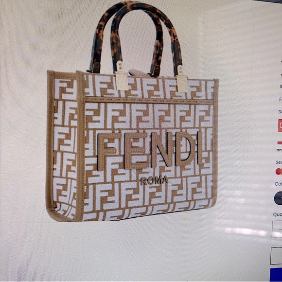 Fendi Rafia Sunshine Handbag. - Picture 1 of 5